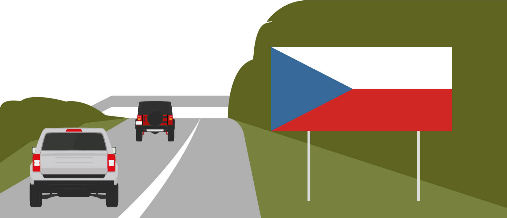 české vlajky dialnica